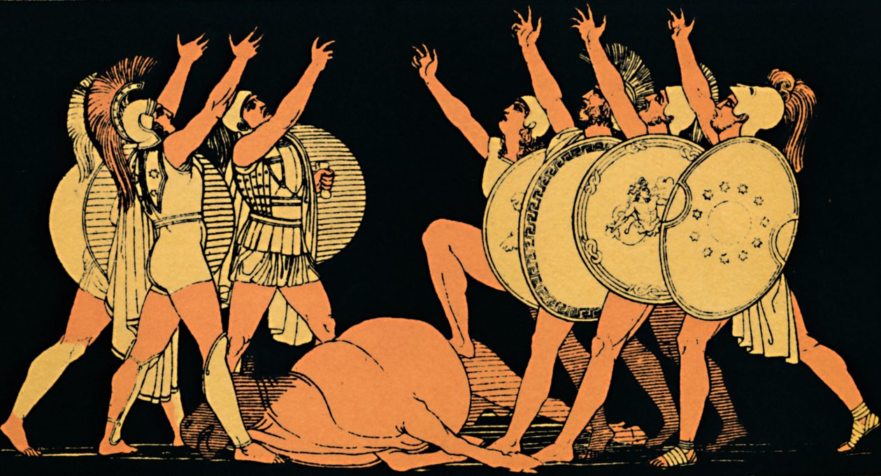The Oath of the Seven Chiefs by Flaxman
