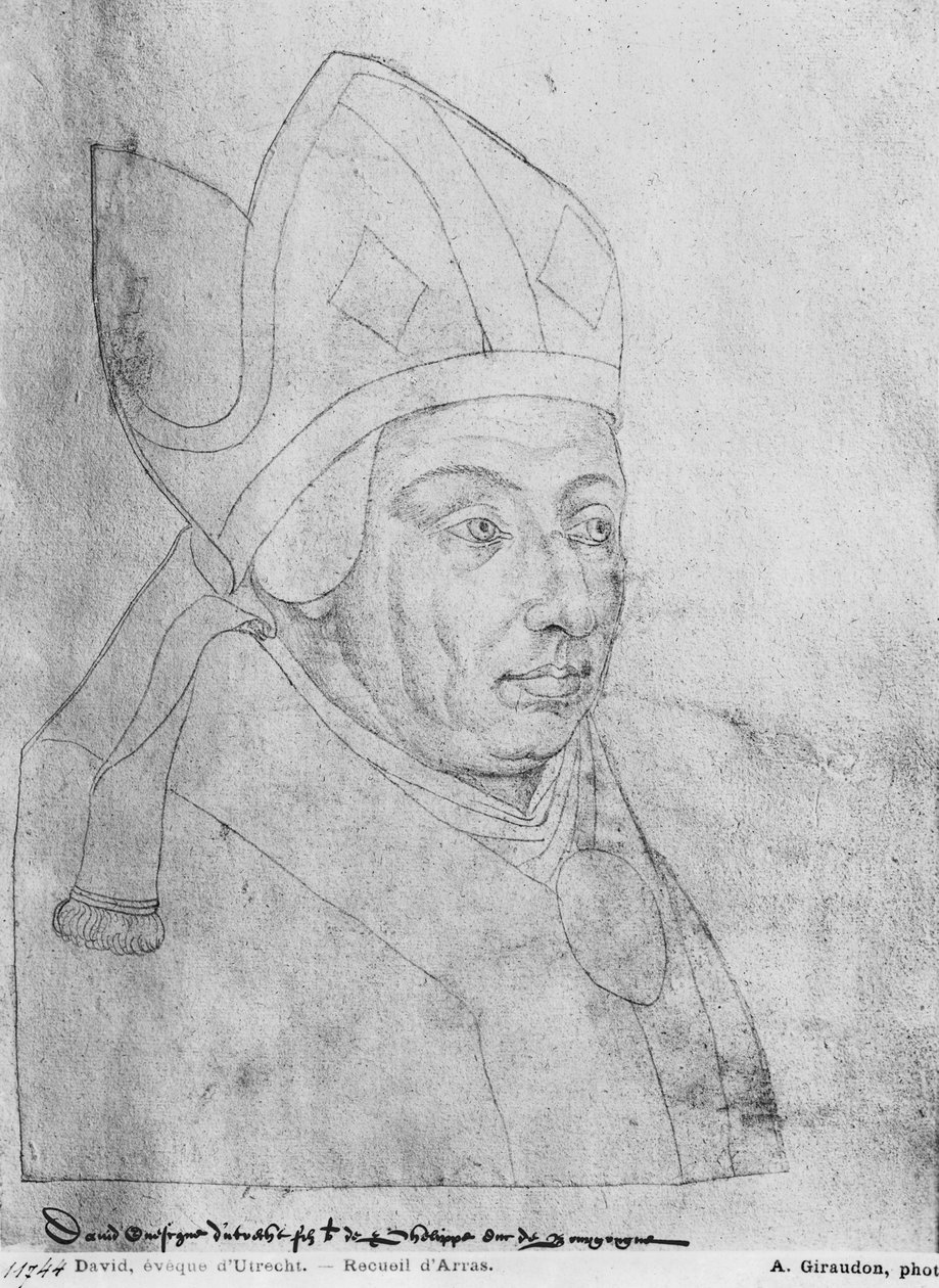 David, Bishop of Utrecht by Flemish School: Fine art print