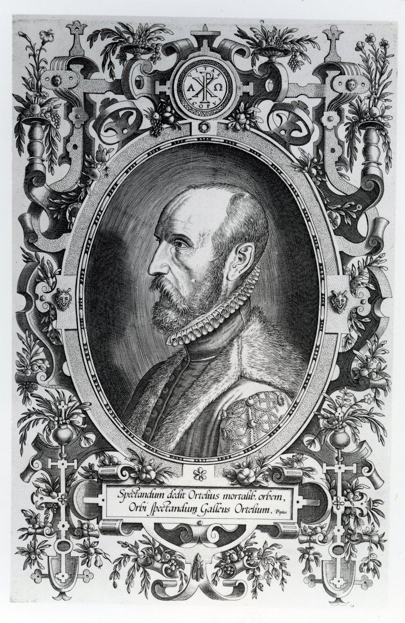 Abraham Ortelius, frontispiece to Theatrum Orbis Terrarum, 1579 by Flemish School