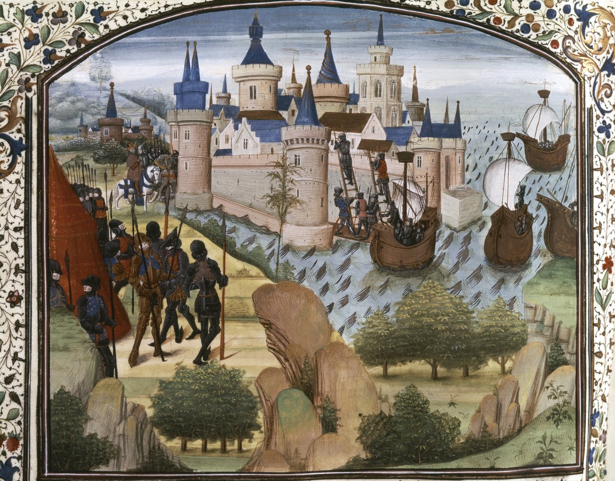 Crusades: Constantinople besieged by the Crusaders by Flemish School