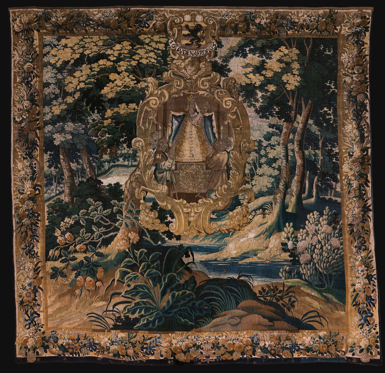 Flemish Tapestry. Landscape with the Black Madonna. Atelier of Oudenaarde. 1665. by Flemish School