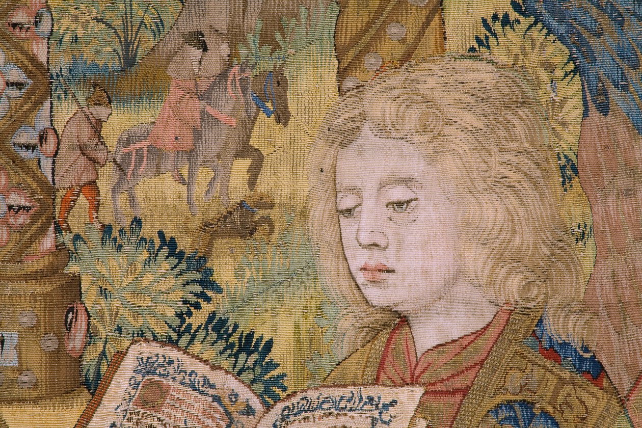 Flemish tapestry. The Virgin with the Child and angels. Ca 1500 by Flemish School