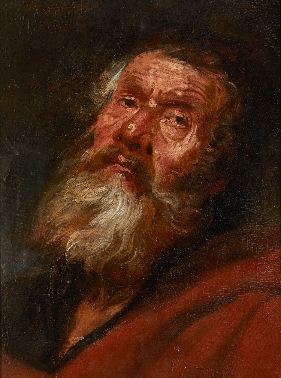 Head Sketch of an Apostle by Flemish School