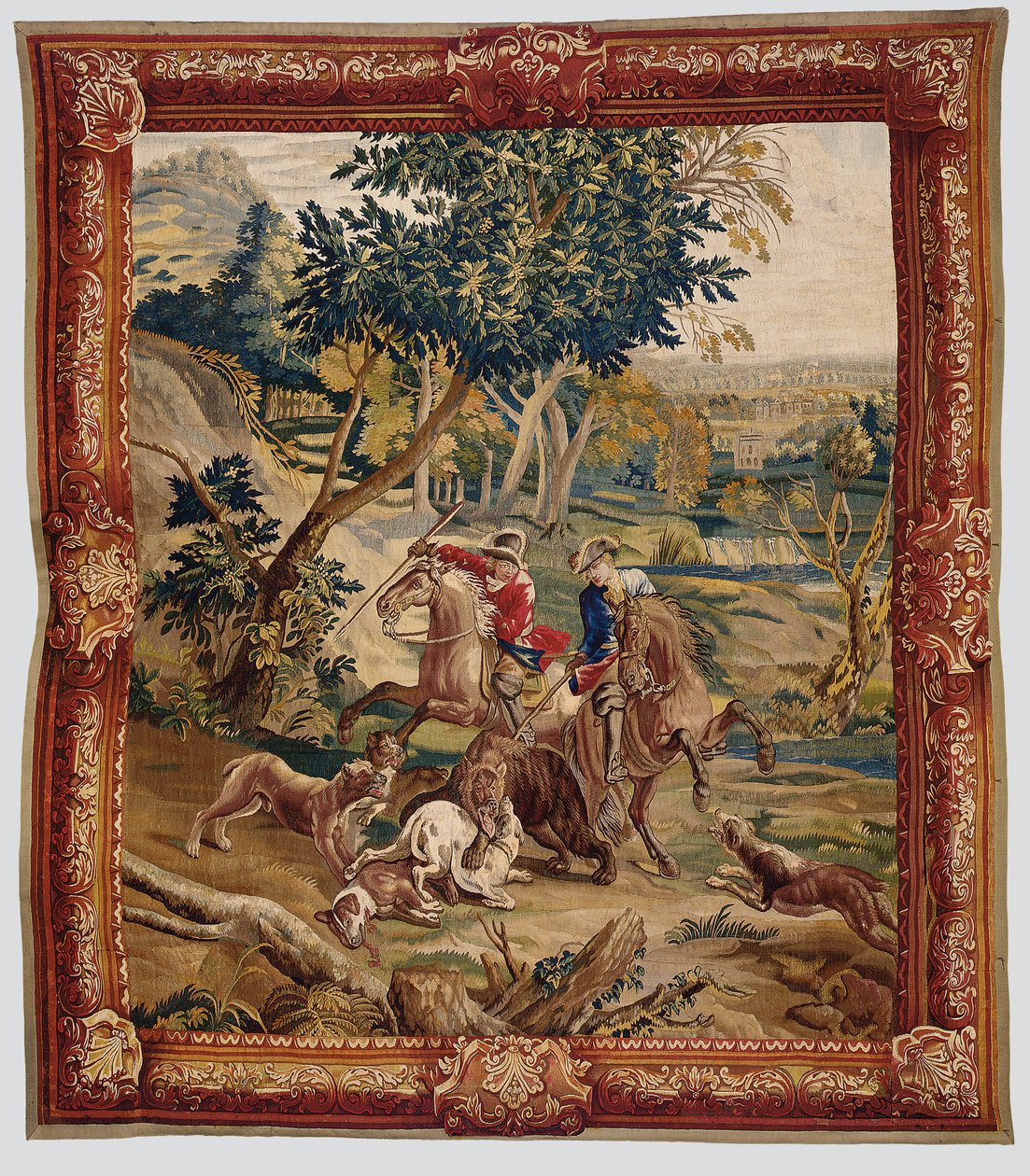 Hunting Tapestry probably Brussels first half of the 18th century