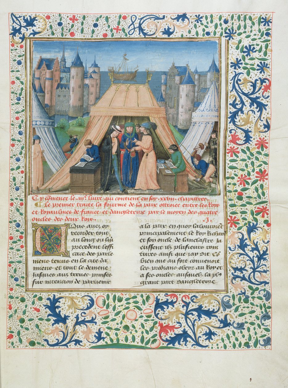 Peace Treaty from Chroniques dAngleterre by Flemish School