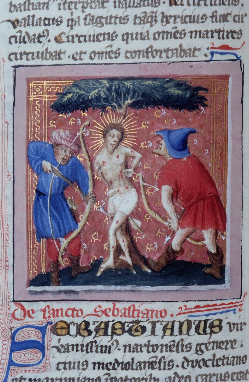Page from the Golden Legend, Bruges, c.1400-10 by Flemish School