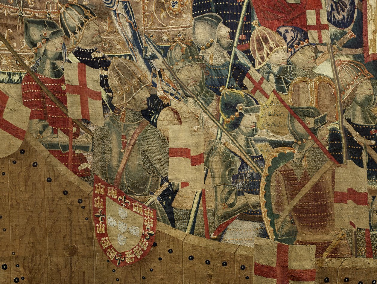 Tapestry Showing the Conquests of King Alfonso V of Portugal, Tournai (detail) by Flemish School
