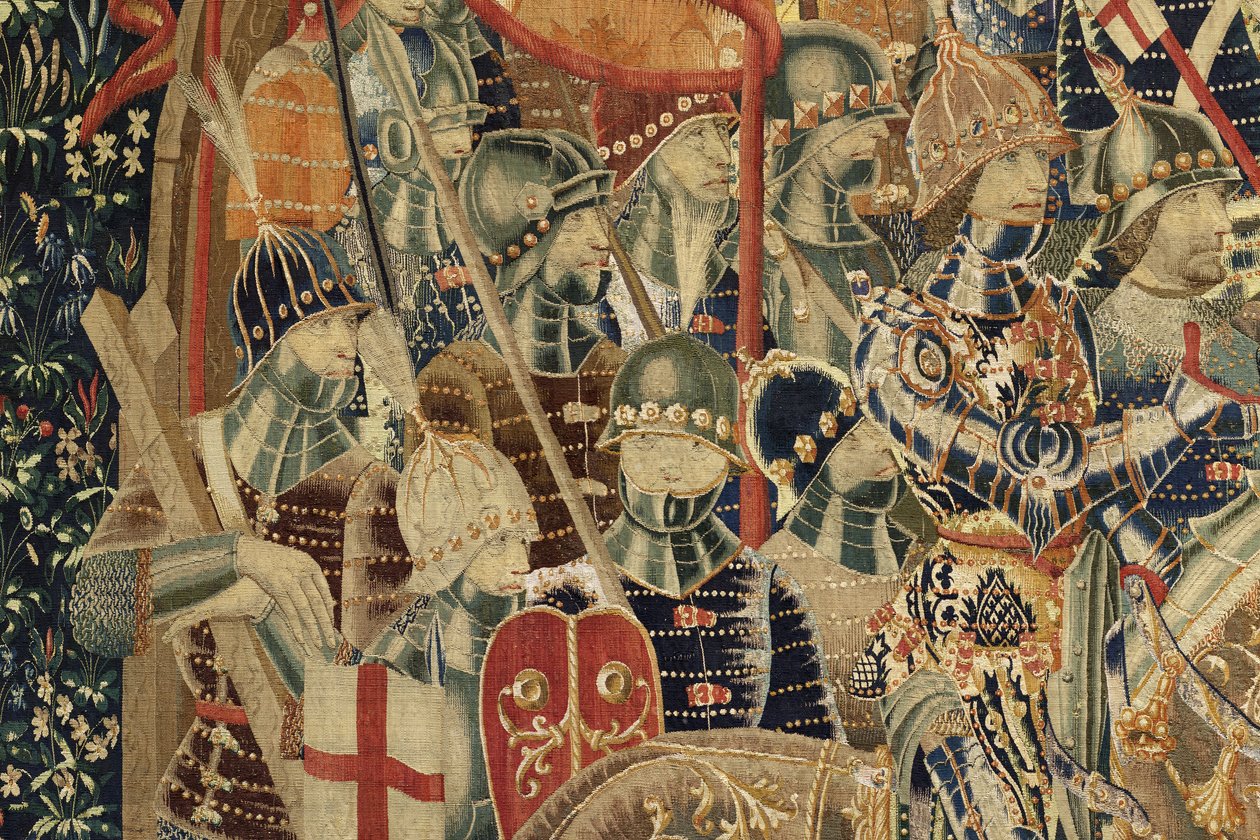 Tapestry showing the Conquests of King Alfonso V of Portugal, Tournai (detail) by Flemish School