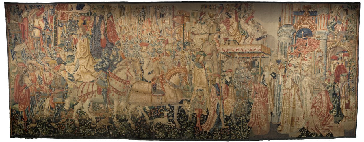 Tapestry Showing the Conquests of King Alfonso V of Portugal (Detail) by Flemish School
