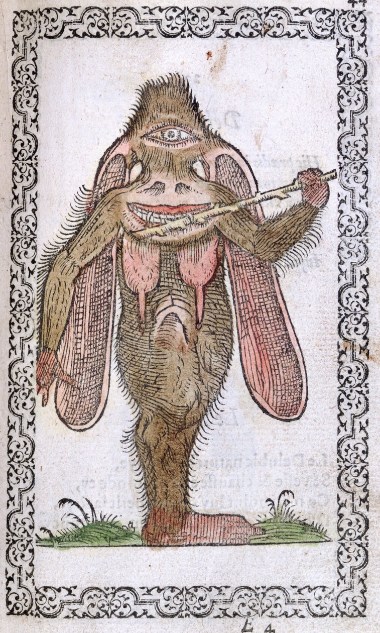 The Cyclops, illustration from Omnium fere gentium nostraeque aetatis Nationum Habitus et Effigies by Jean Sluperji, Antwerp, 1572 by Flemish School