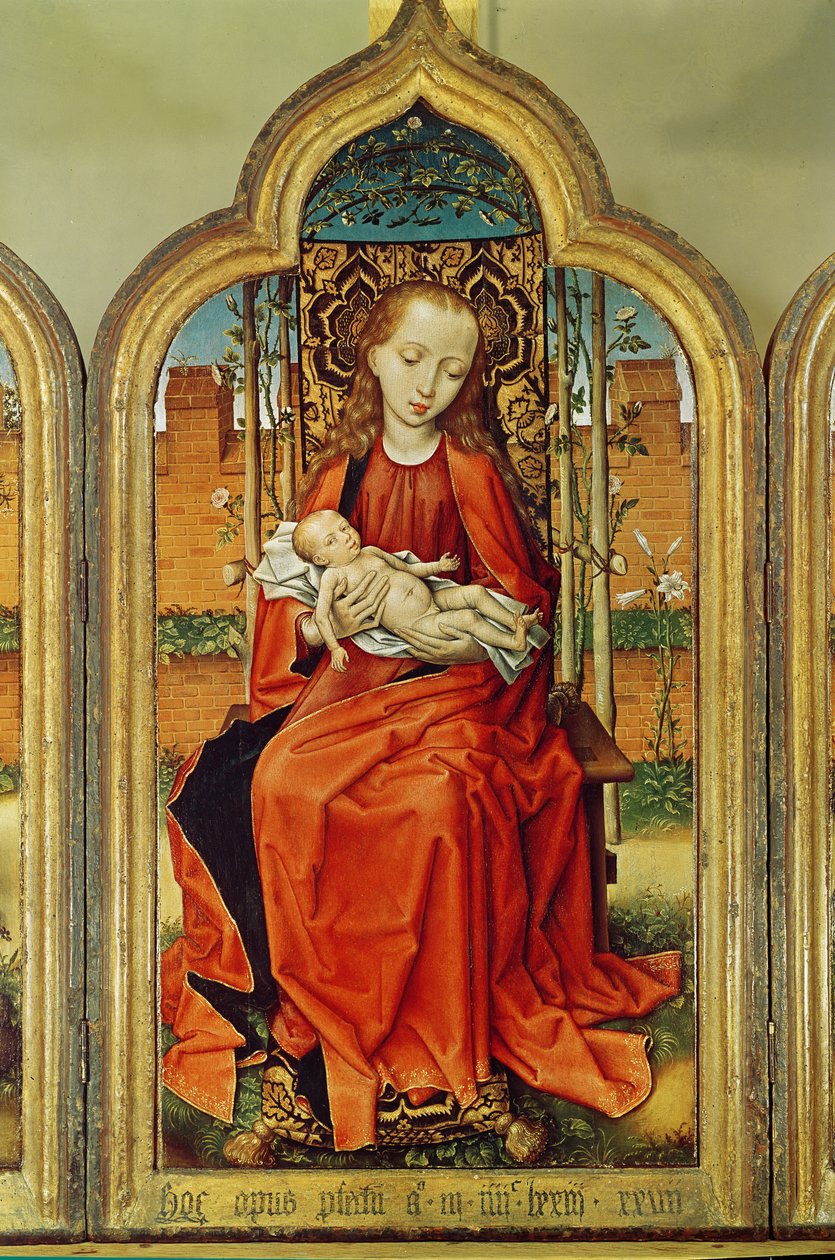 Triptych of Jean de Witte, Central Panel: Virgin and Child by Flemish School