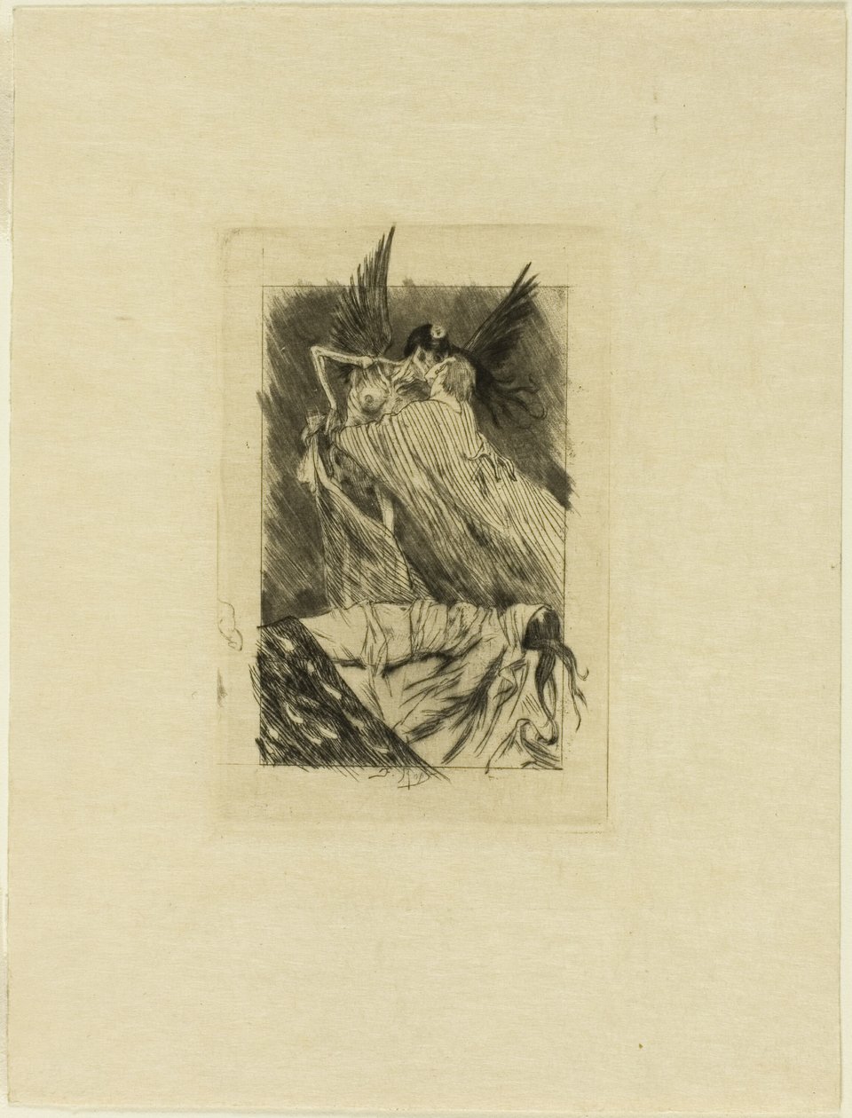 Frontispiece to Les Baisers Morts by Félicien Rops