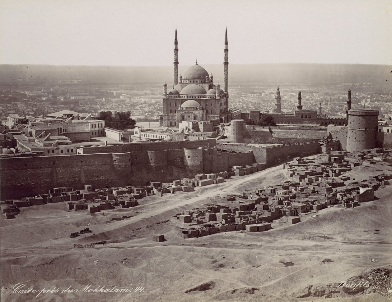 Cairo near the Mokkatam by Félix Bonfils
