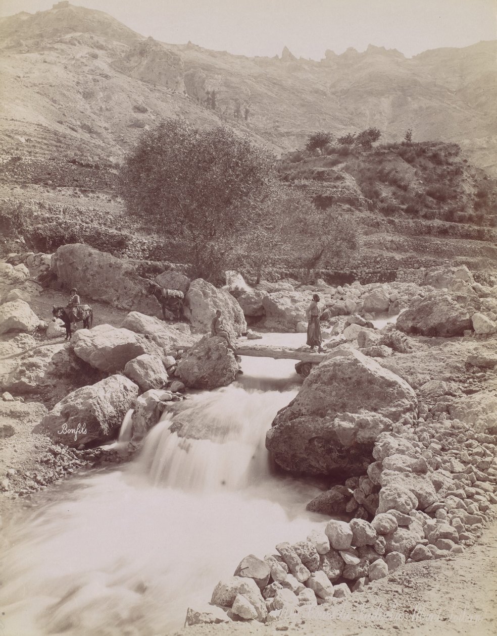 Cous du Kadisha, Monte Libon, 1860s-80s by Félix Bonfils