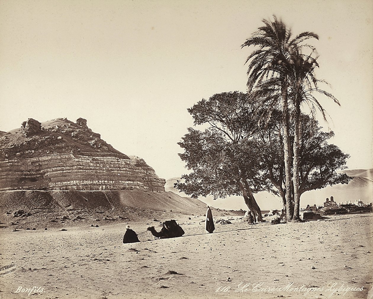 Desert Area on the Outskirts of Cairo, Egypt by Félix Bonfils