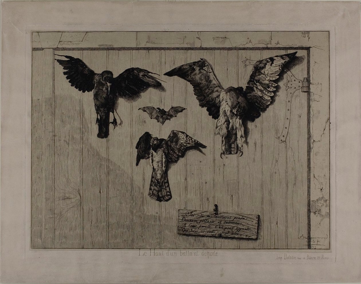The Upper Part of a Door by Félix Henri Bracquemond