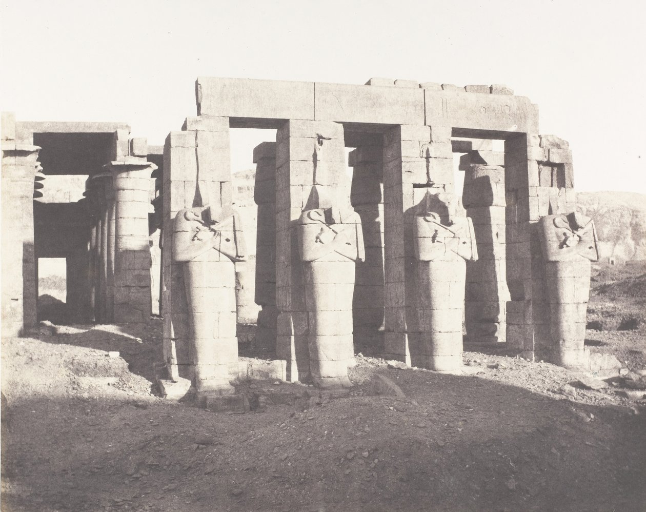 Gournah Thebes, Palais Dit le Memnonium by Félix Teynard