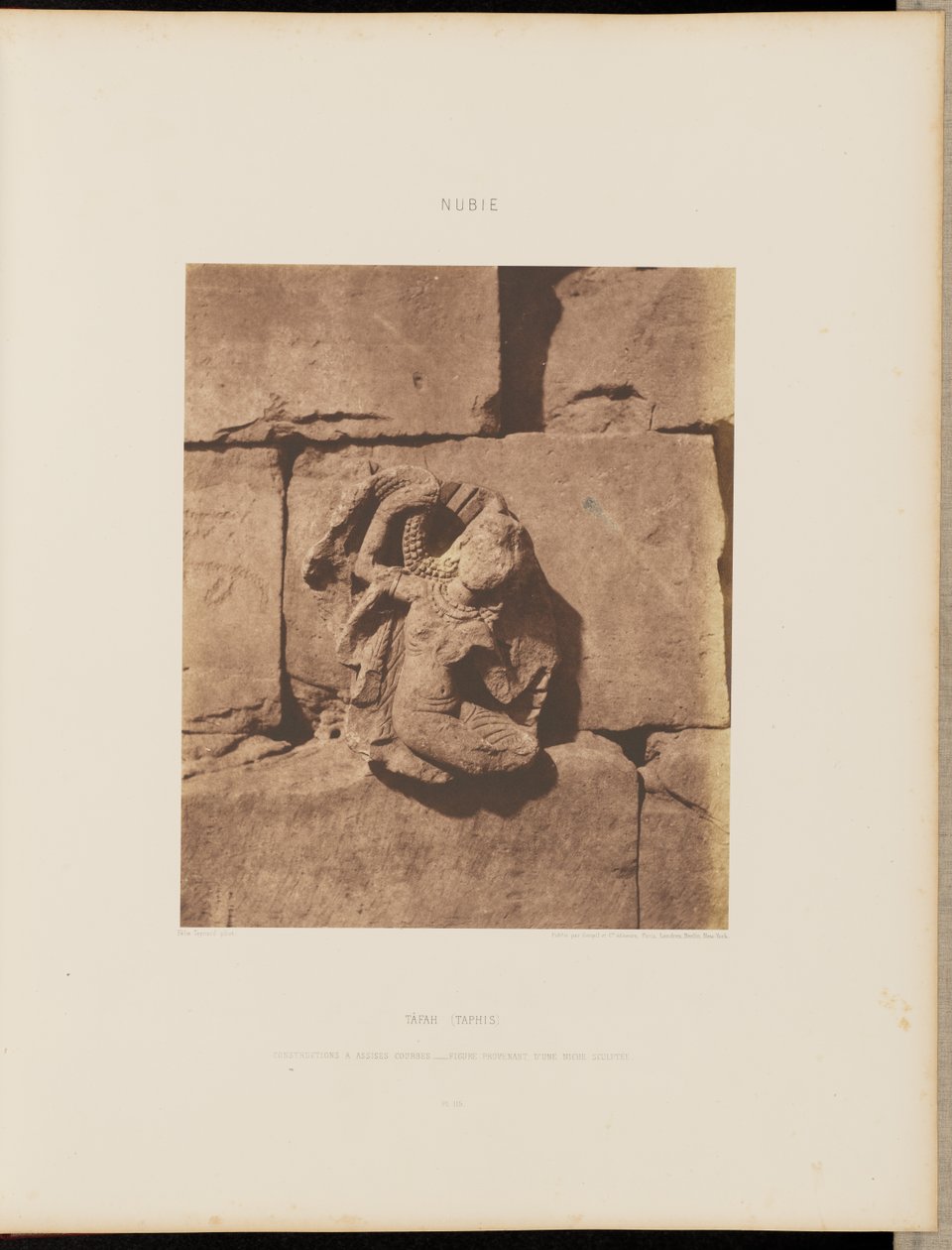 Tâfah (Taphis). Constructions with Curved Foundations - Figure from a Sculpted Niche by Félix Teynard