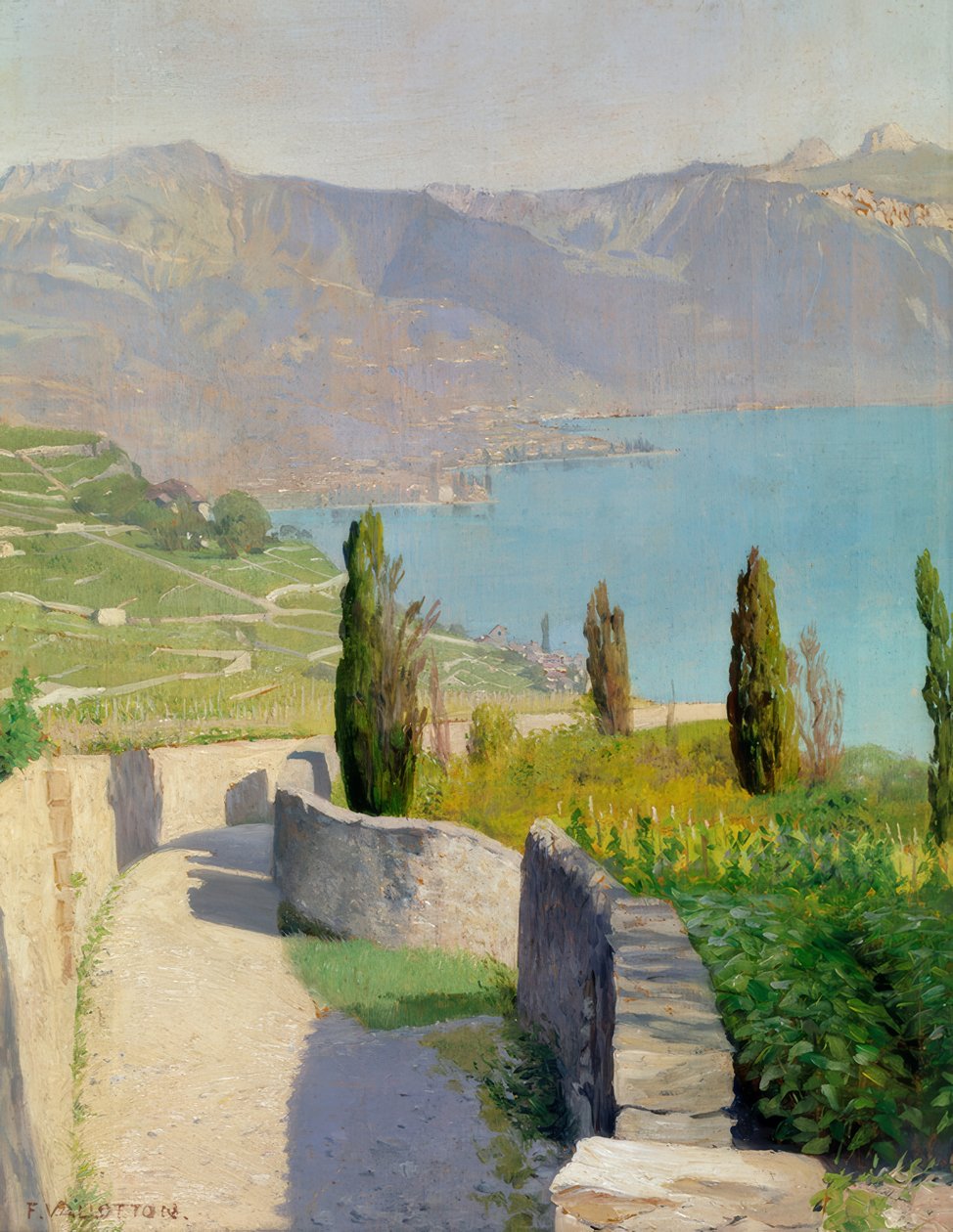 Landscape by the Lake from Chexbres by Félix Vallotton