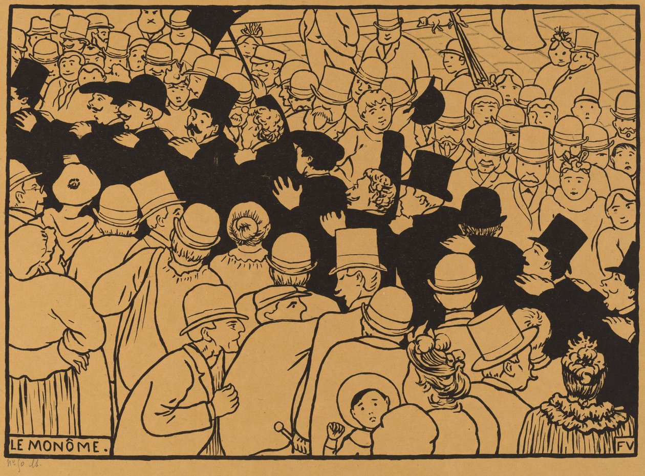 The Monome Parading through the Streets in Single File by Félix Vallotton