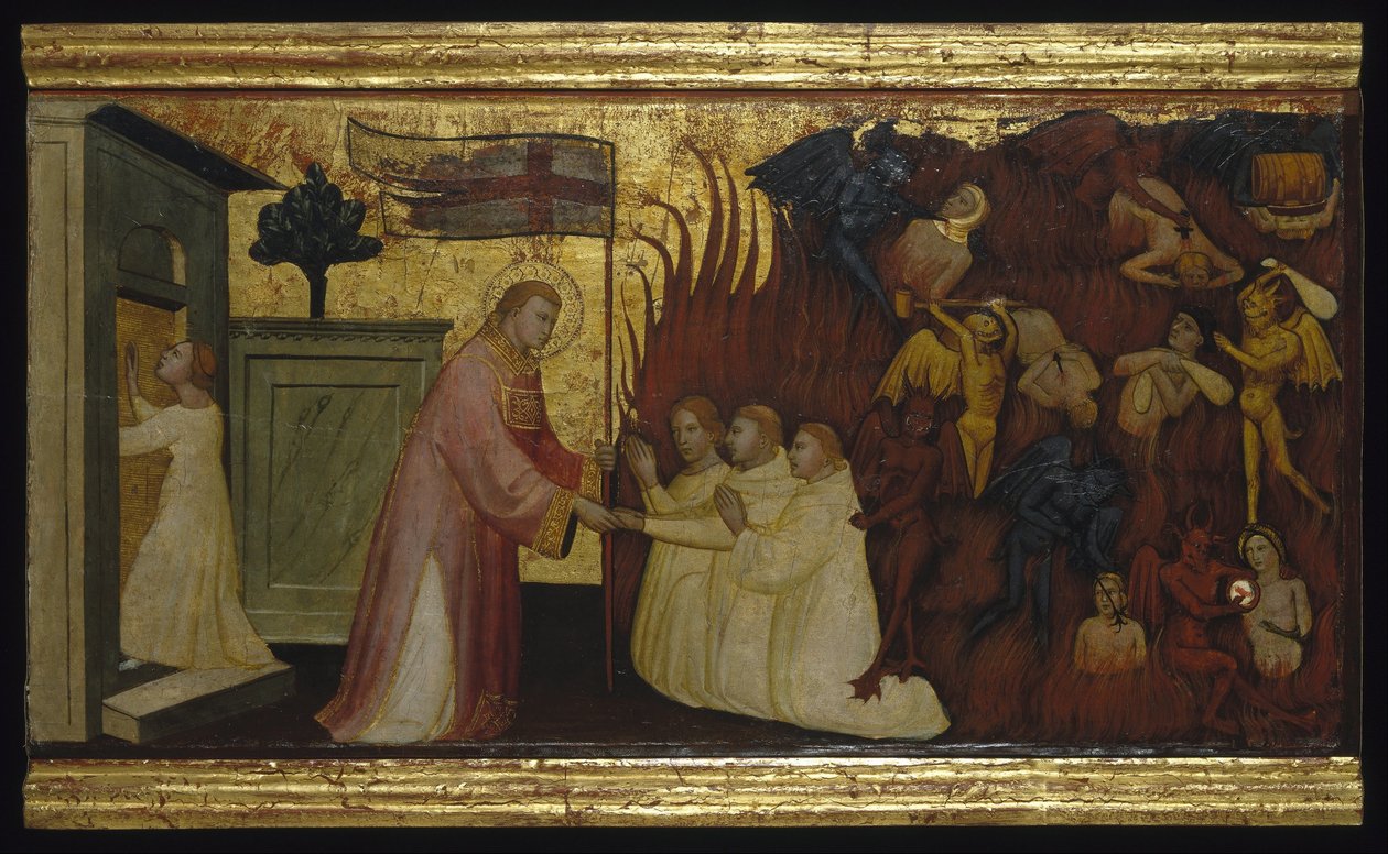 Saint Lawrence Liberates Souls from Purgatory by Florentine Lorenzo di Niccolò Italian