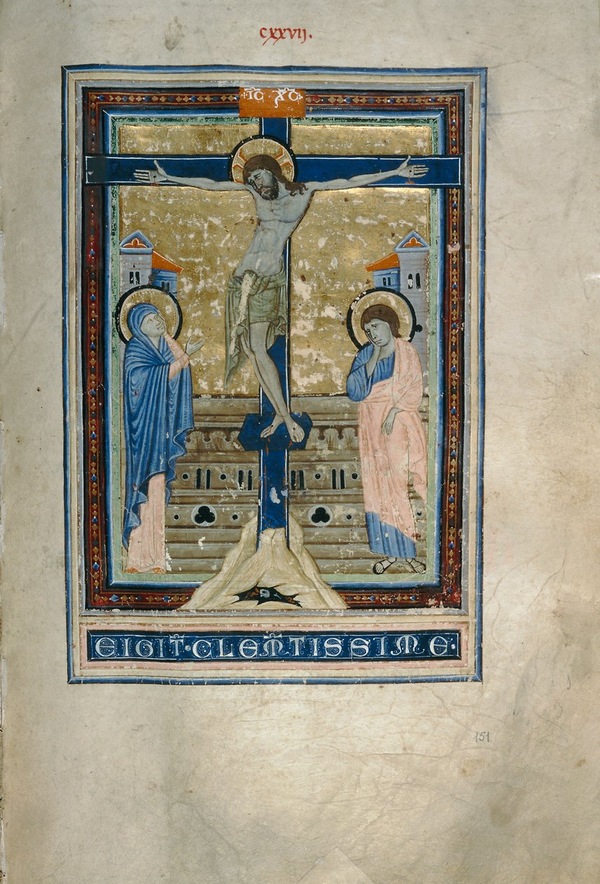 Crucifixion (Cod. Conventi Soppressi, ms. 233, c. 151) by Florentine School