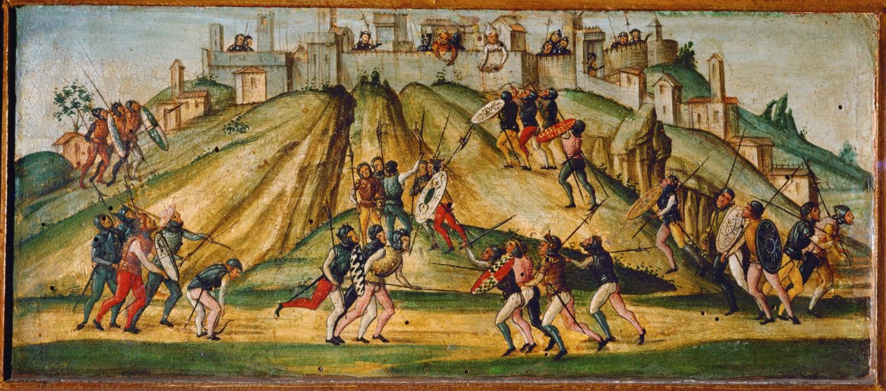 Storming of a fortress by Florentine school