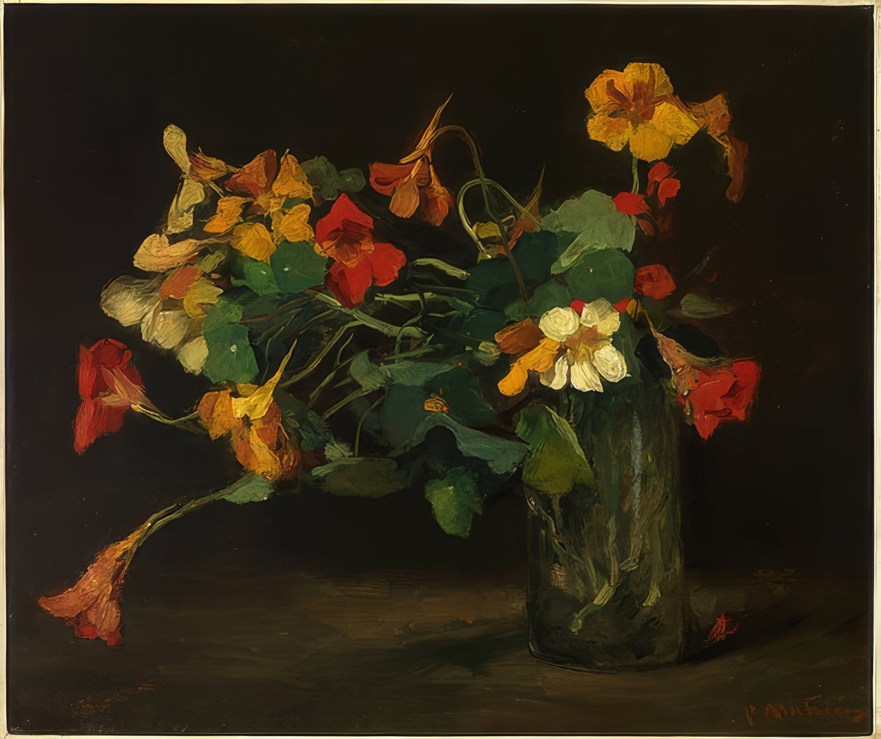 Flower Still Life with Nasturtiums by Floris Arntzenius