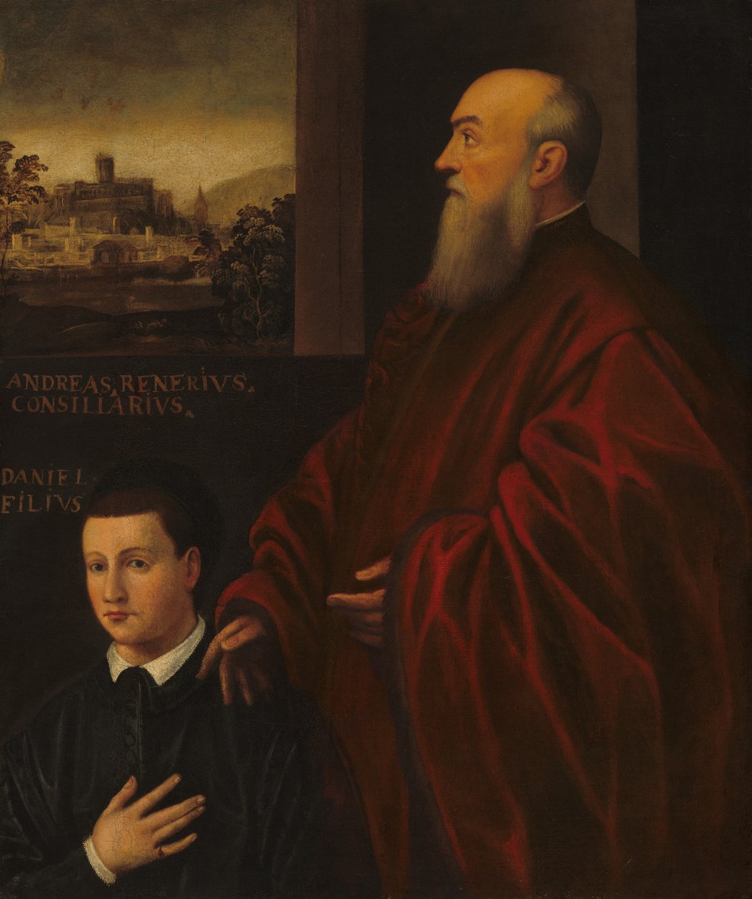 Andrea Renier and His Son Daniele by Follower of Jacopo Tintoretto