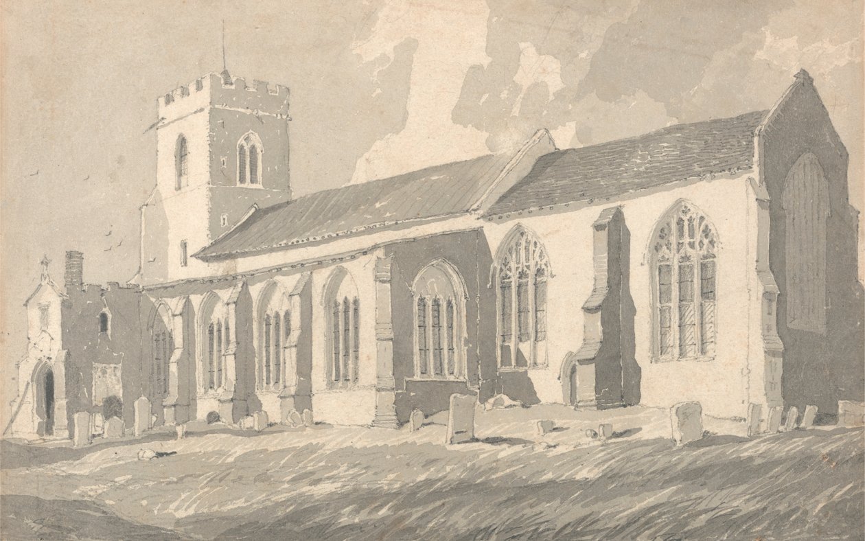 South Side of Catfield Church, Norfolk by Follower of John Sell Cotman