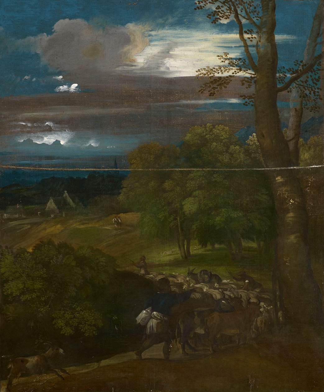 A Landscape with Shepherds and Flocks by Follower of Titian