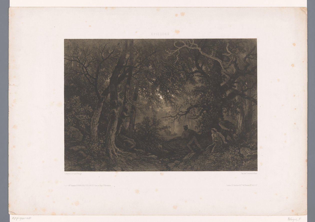 Robbers Lying in Ambush for a Coach in the Forest by Fortuné Ferogio