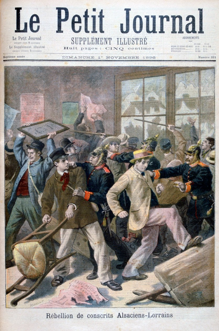 Rebellion of the Alsaciens-Lorrains conscripts, 1896 by Fortuné Méaulle