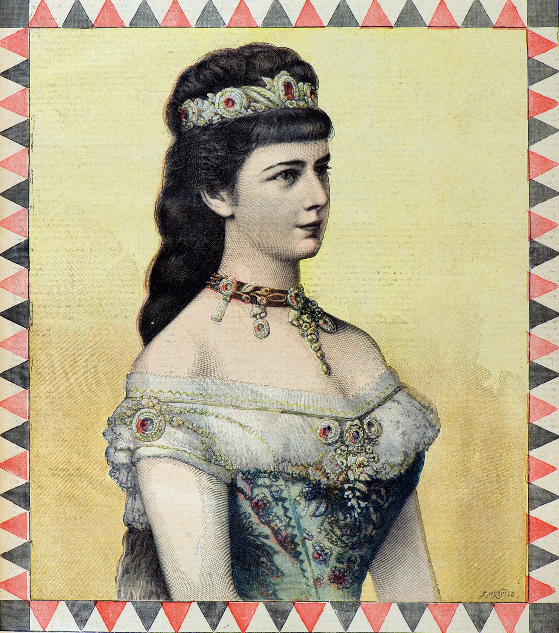 Portrait of Elisabeth of Wittelsbach by Fortune Louis Meaulle
