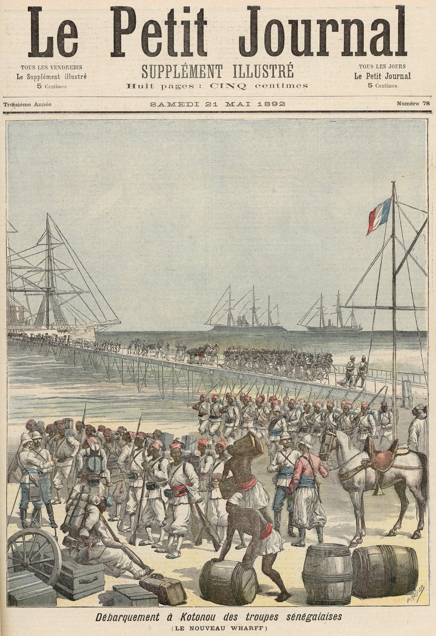 Landing of the Senegalese Troops at the New Wharf in Cotonou, from 