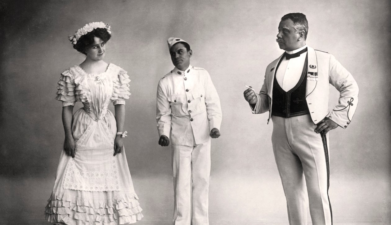 Florence Jameson, Reginald Switz and Alfred Clarke in a Scene from The Blue Moon, 20th Century by Foulsham and Banfield