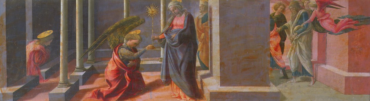 The Annunciation (predella of the Barbadori Altarpiece) by Fra Filippo Lippi