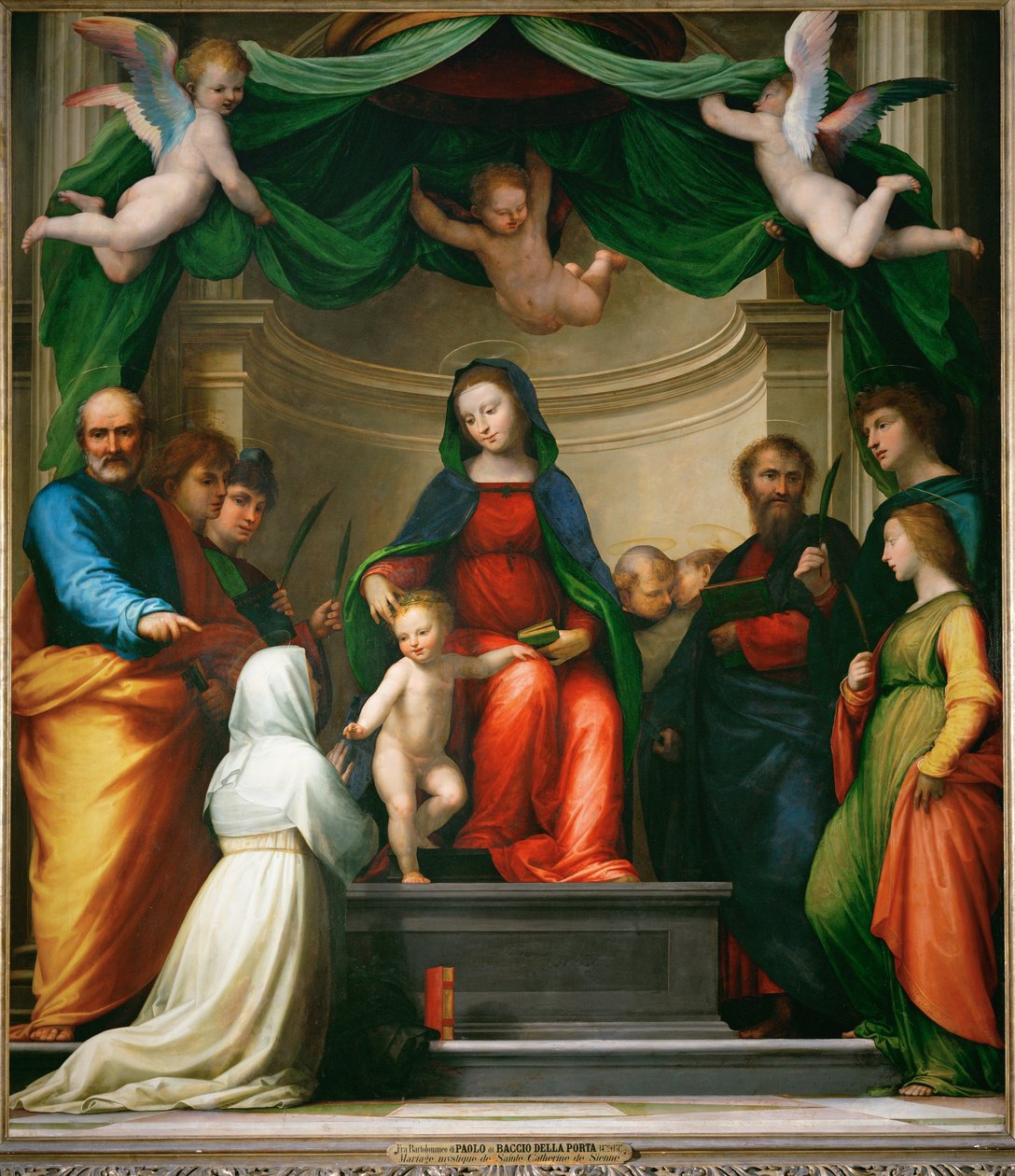 The Mystic Marriage of Saint Catherine of Siena by Fra (1472-1517) Bartolomeo