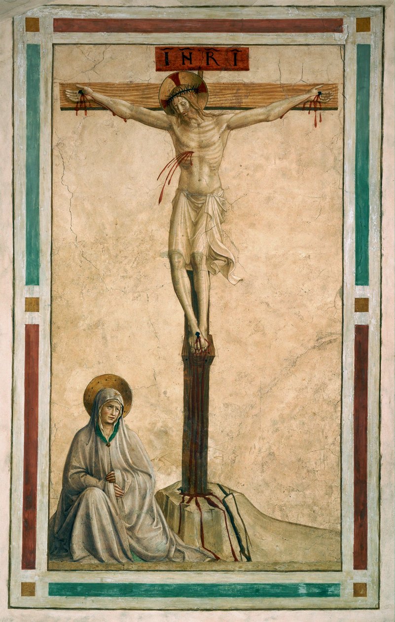 Cella 22: Crucifixion with Virgin Mary by Fra (c.1387-1455) Angelico