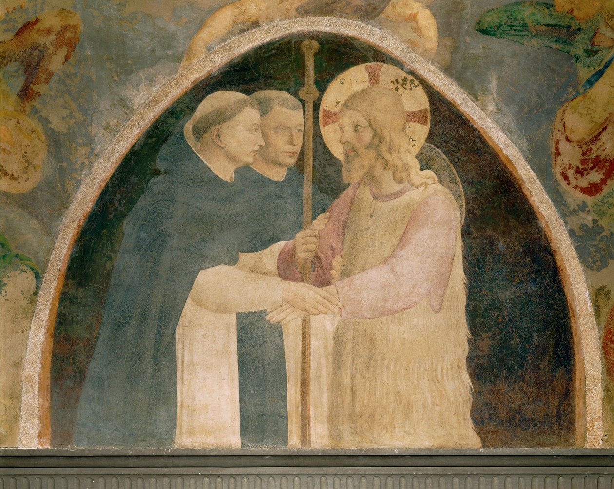 Christ as Pilgrim Received by Two Dominican Monks by Fra (c.1387-1455) Angelico