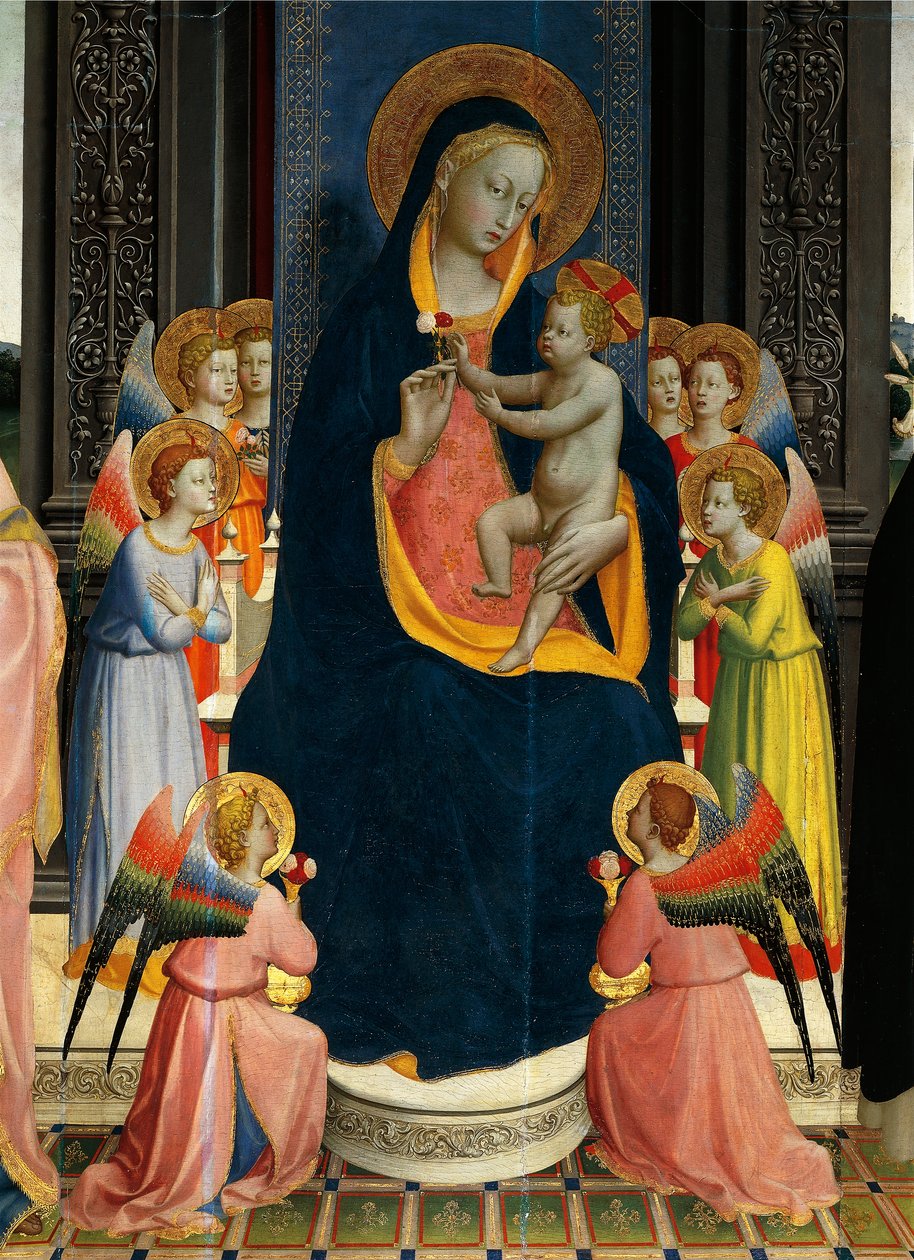 Madonna and Child Enthroned with Saints (detail) by Fra (c.1387 1455) Angelico