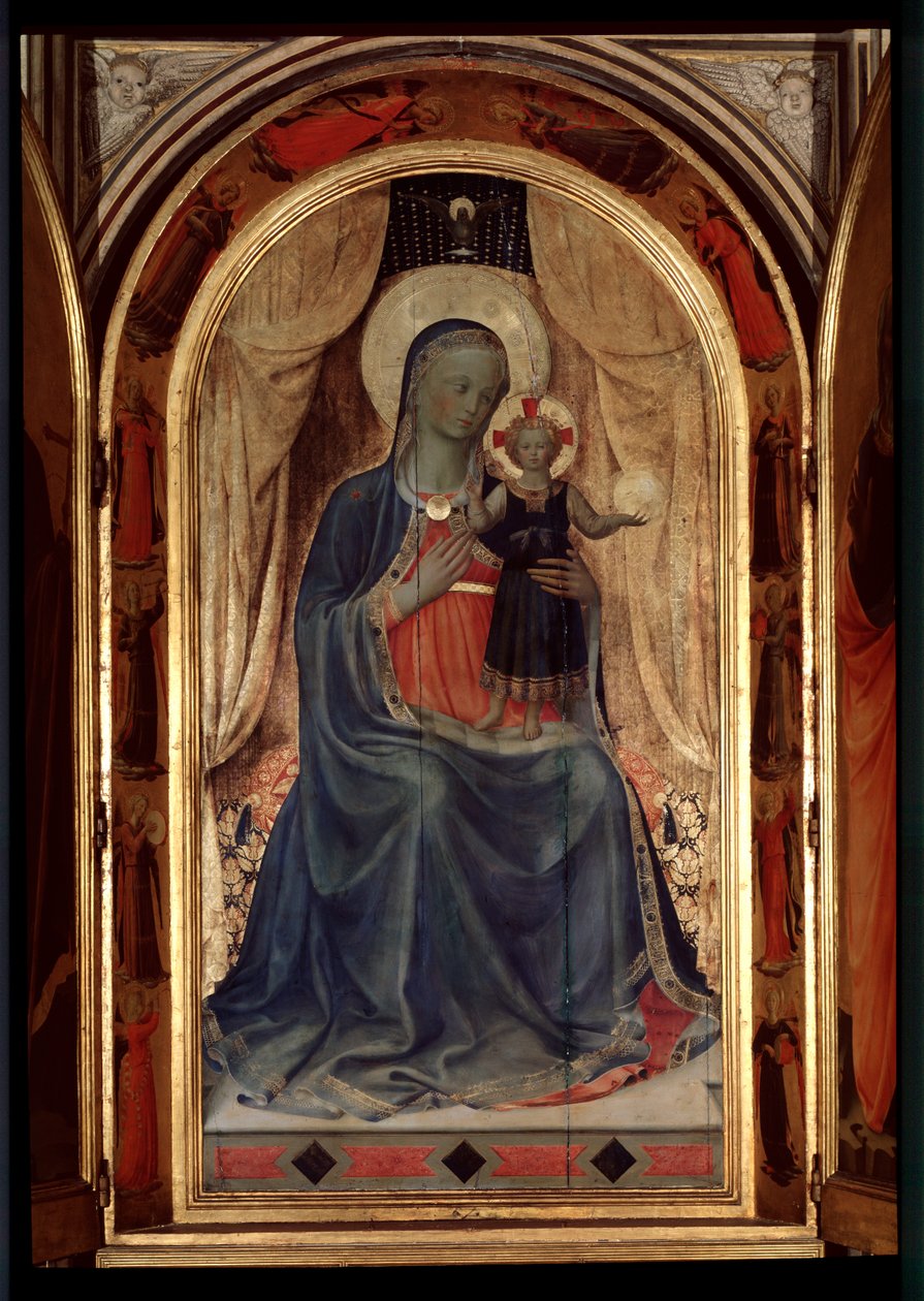 Tabernacle of the Linaioli: Virgin with Child by Fra  Angelico
