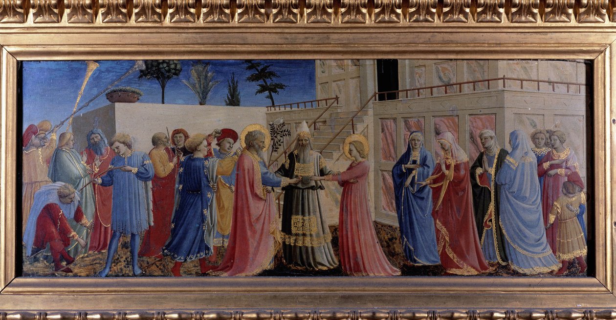 The Wedding of the Virgin by Fra  Angelico
