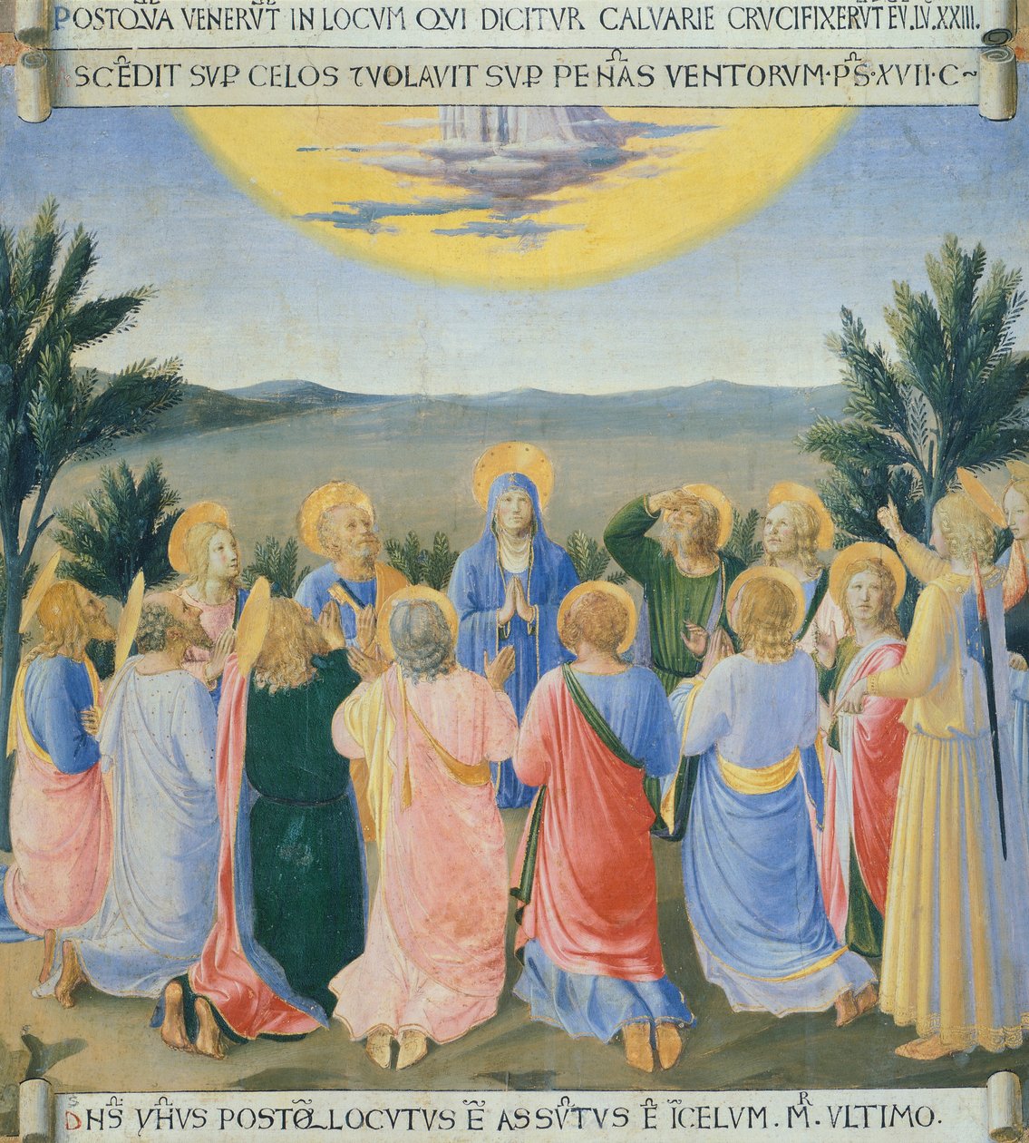 Inset depicting Ascension, panel from Armadio degli Argenti with life of Jesus by Giovanni da Fiesole known as Fra Angelico by Fra (c.1400 55) Angelico