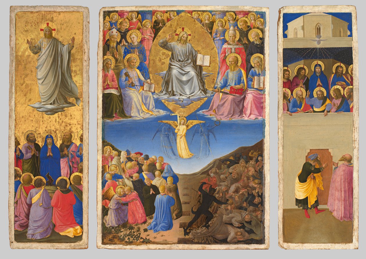 Triptych of the Last Judgment, Ascension, and Pentecost by Fra Angelico