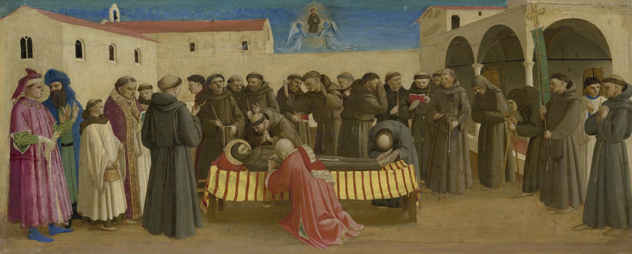 Part of a Predella: The Funeral Mass for Saint Francis by Fra Angelico
