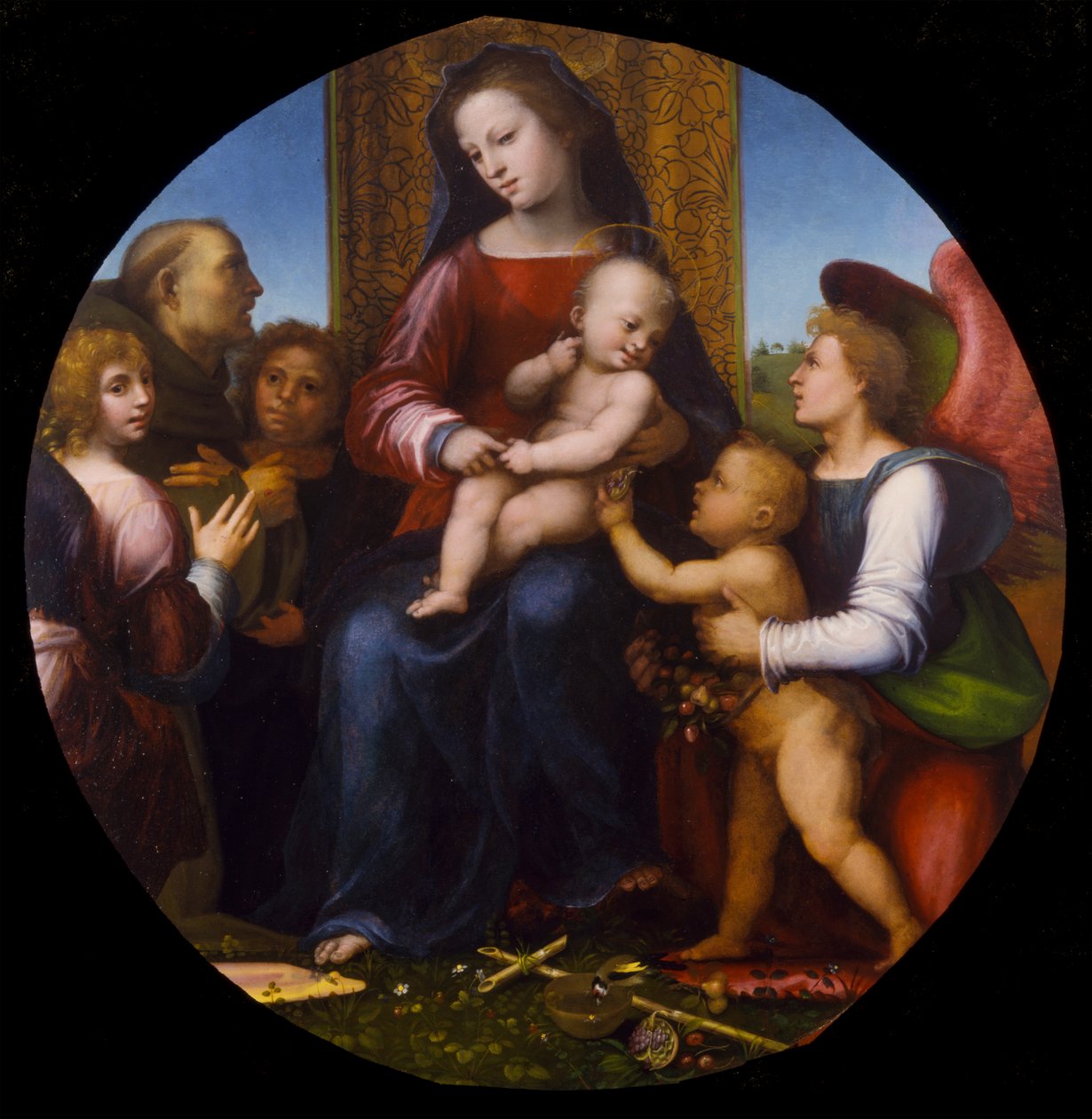 Virgin and Child with the Infant St. John the Baptist, St. Francis, and Three Angels, c. 1510 by Fra Bartolomeo