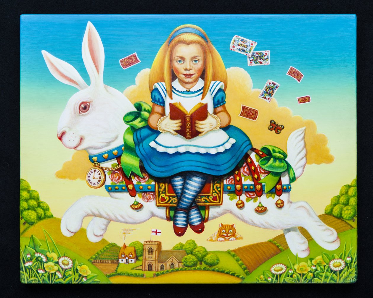 Alice and the White Rabbit, 2013 by Frances Broomfield