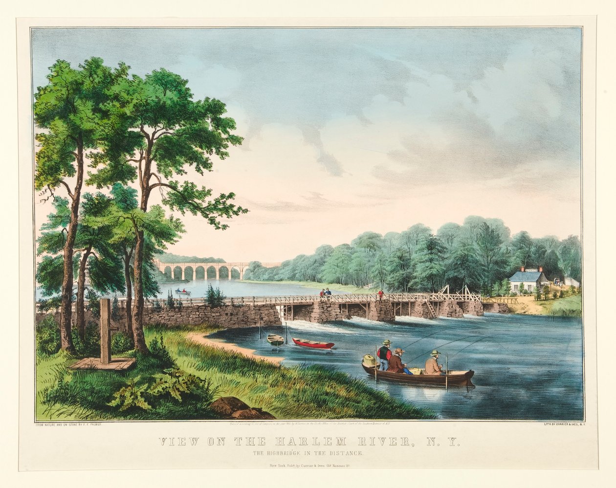 View of the Harlem River, N.Y. by Frances Flora Bond Palmer