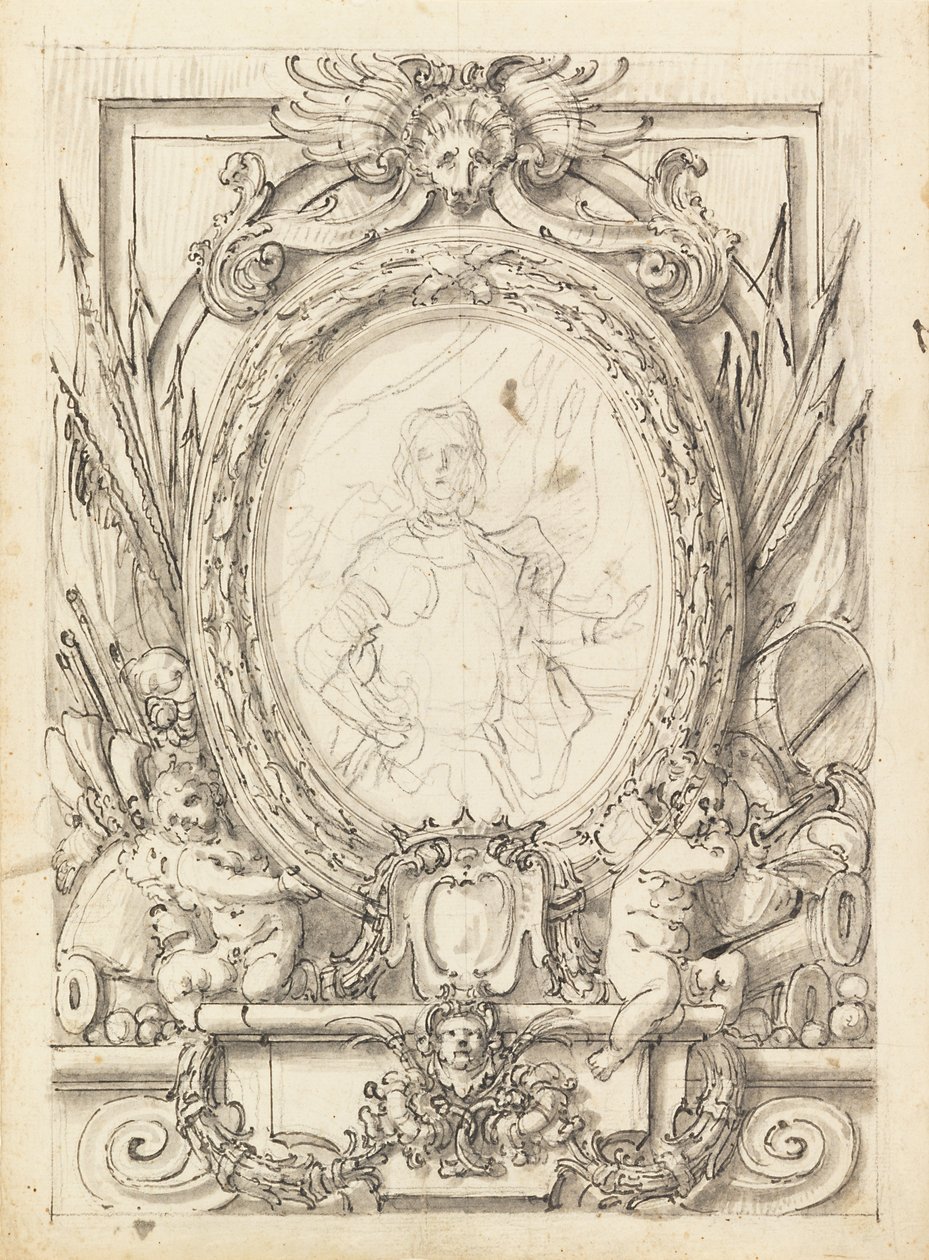 Design for a Panel with Portrait of a Nobleman by Francesco de Mura